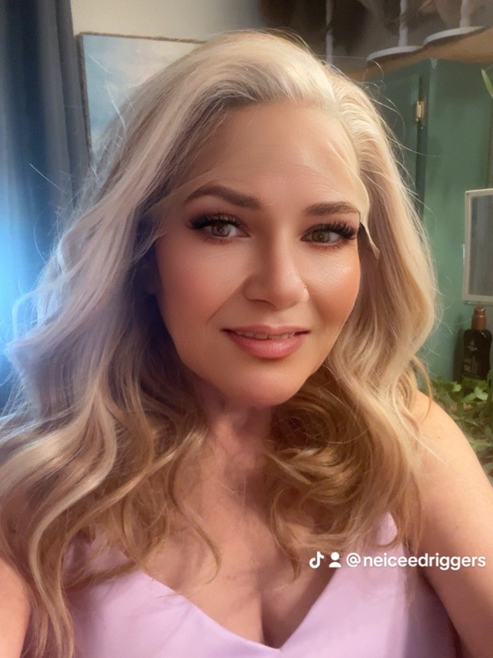 Gail from Nel’s wigs. Blonde Long Wavy Lace Front Wig – Natural Soft Waves